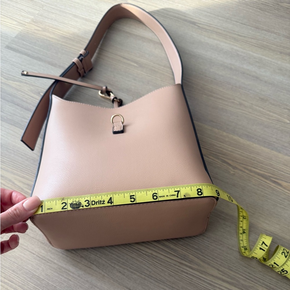 NWOT Anthropologie Mali+Lili vegan leather small shoulder bag: color tan - Picture 9 of 11